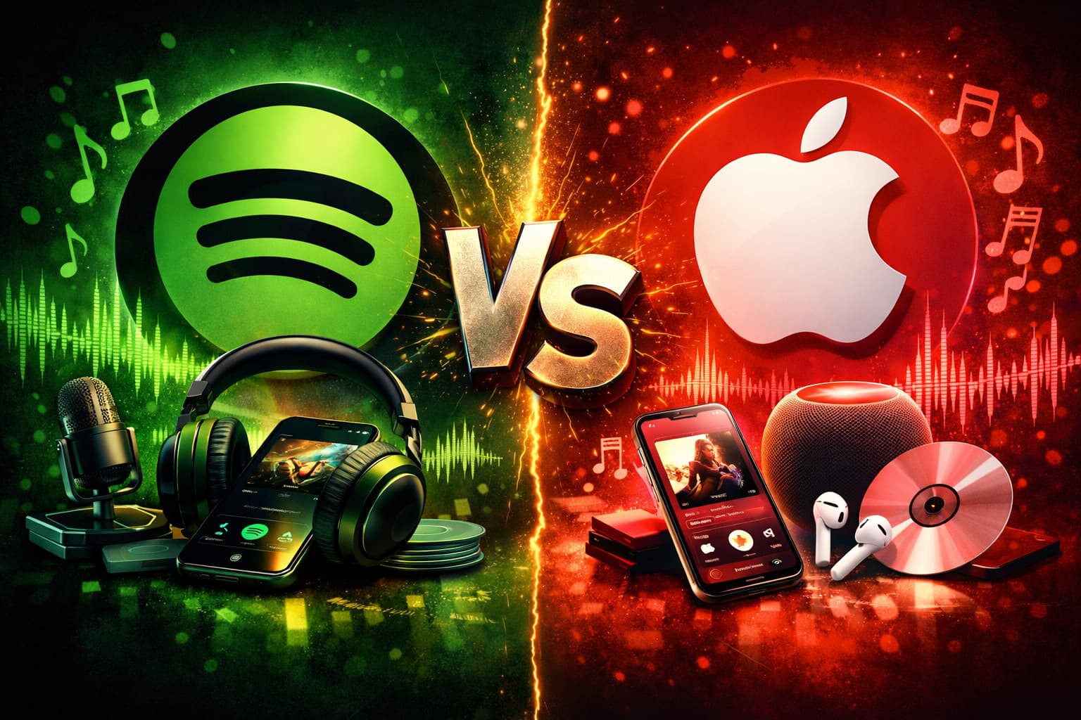 Spotify или Apple Music | Сравнение, цены, звук и что выбрать в 2026
